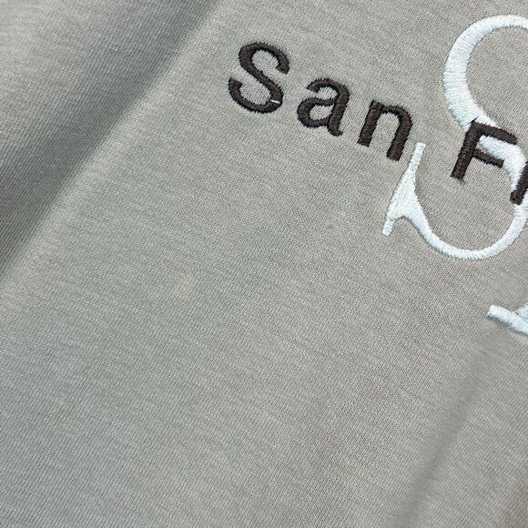 Vintage American Twist San Francisco sweatshirt Embroidered Tan XL Made In USA - Picture 3 of 13